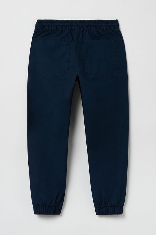 OVS pantaloni de bumbac pentru copii bleumarin
