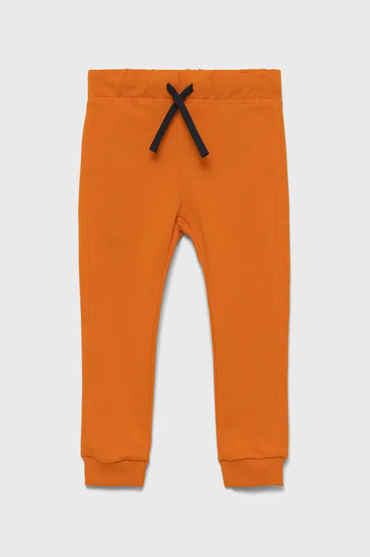 pomarańczowy United Colors of Benetton spodnie bawełniane dziecięce Chłopięcy