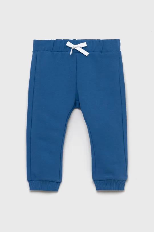 modrá Detské bavlnené nohavice United Colors of Benetton Chlapčenský