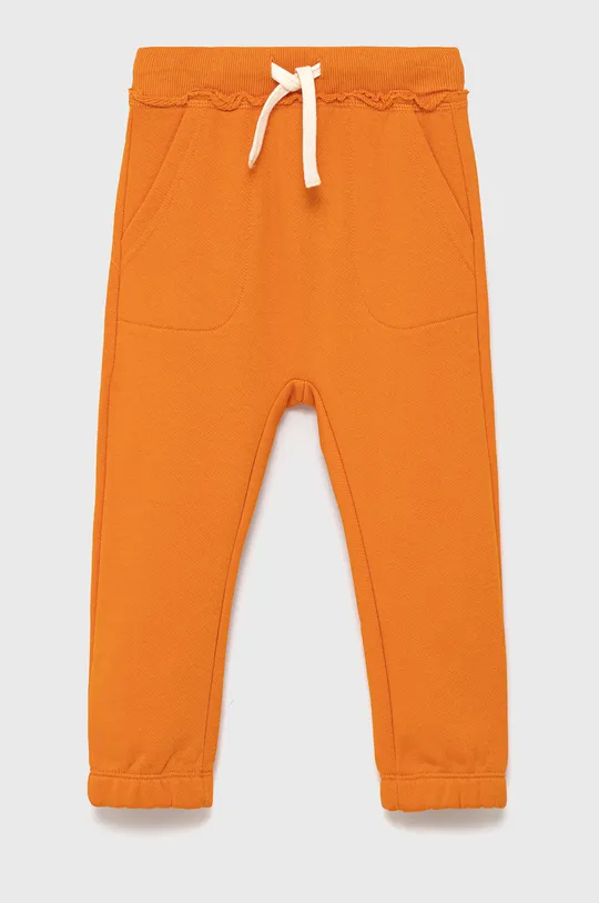 помаранчевий Дитячі бавовняні штани United Colors of Benetton Для хлопчиків