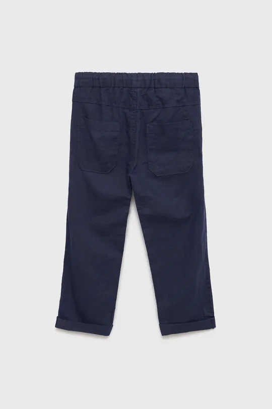Παντελόνι με λινό μείγμα για παιδιά United Colors of Benetton σκούρο μπλε
