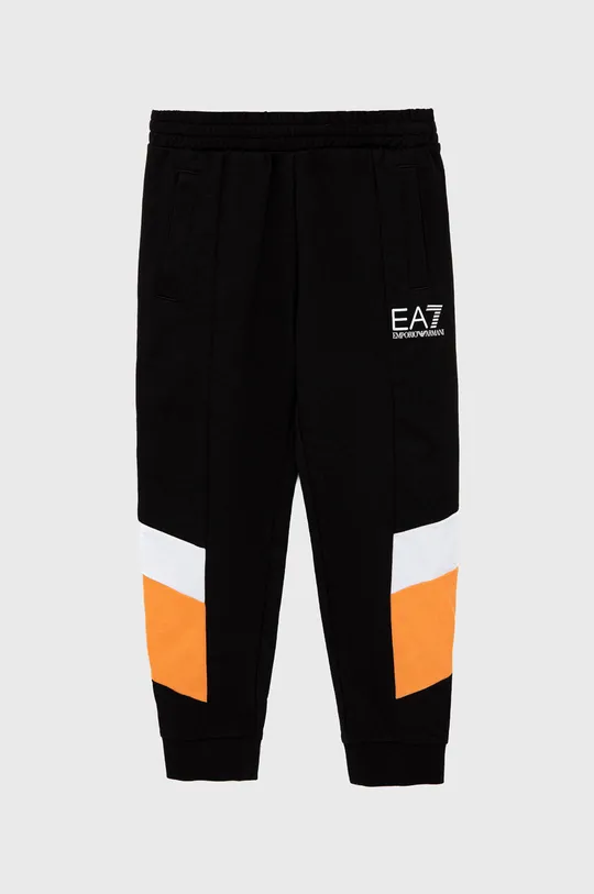 czarny EA7 Emporio Armani spodnie dresowe dziecięce 3LBP61.BJ05Z Chłopięcy