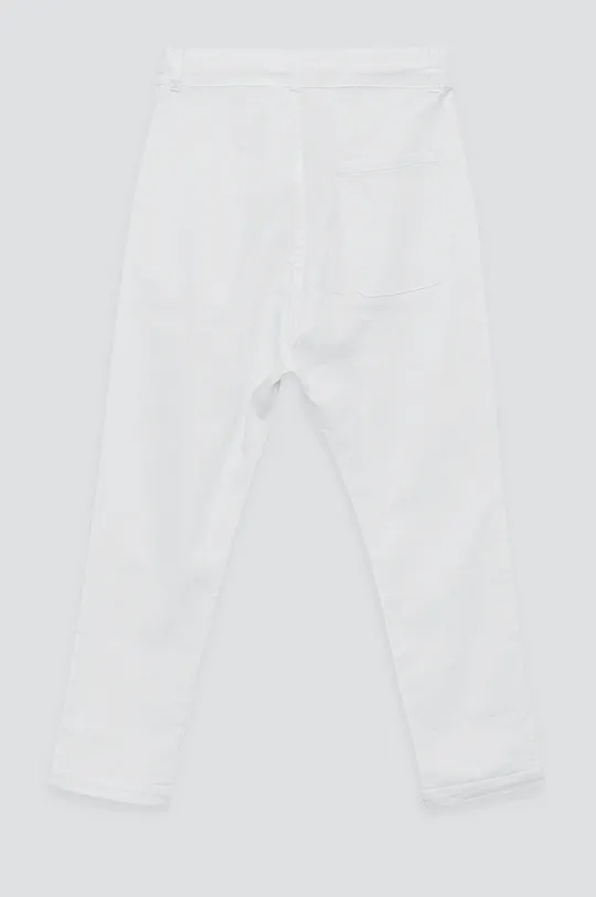 Birba&Trybeyond spodnie z domieszką lnu dziecięce biały