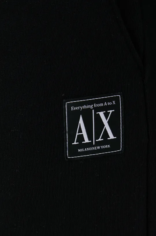 czarny Armani Exchange spodnie dresowe bawełniane 3LYP77.YJ5VZ