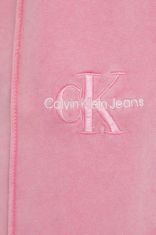 μωβ Βαμβακερό παντελόνι Calvin Klein Jeans