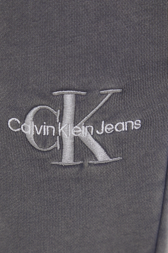 siva Pamučne hlače Calvin Klein Jeans