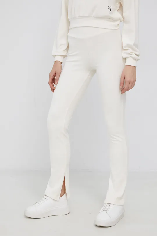 béžová Manšestrové nohavice Calvin Klein Jeans Dámsky