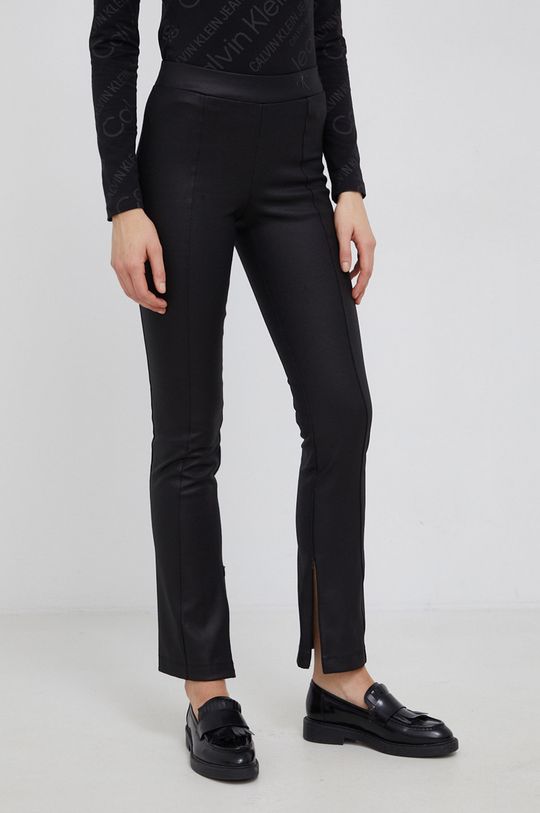 czarny Calvin Klein Jeans Spodnie Damski