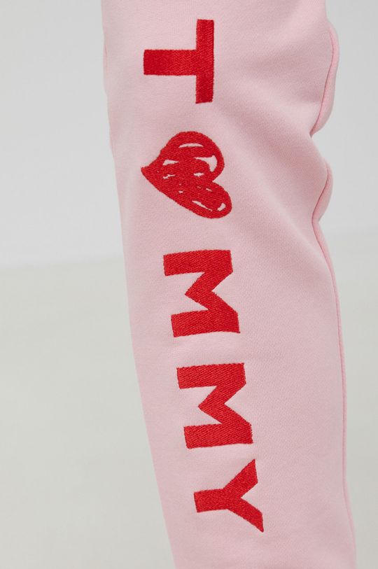 růžová Bavlněné kalhoty Tommy Hilfiger