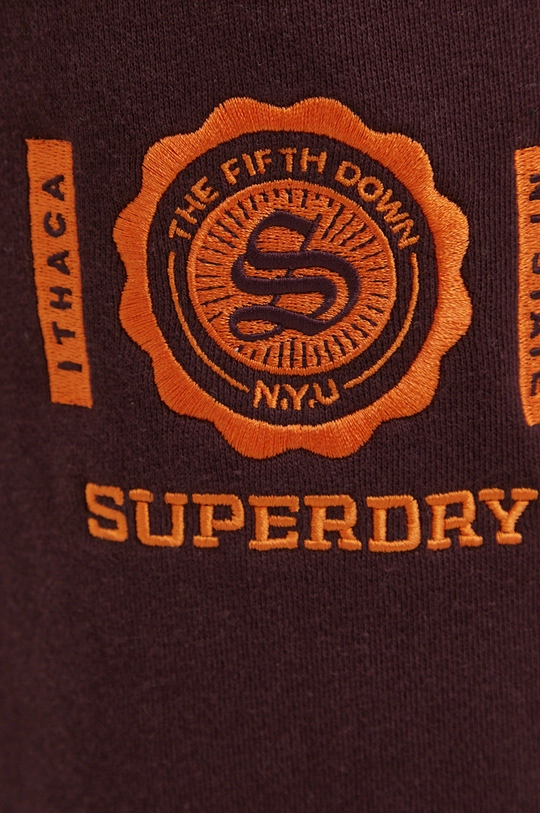 Superdry Spodnie bawełniane bordowy