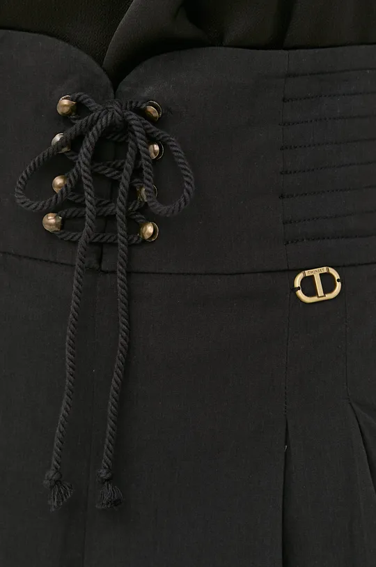 μαύρο Βαμβακερό παντελόνι Twinset
