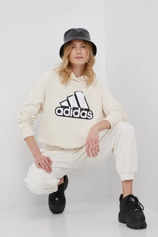 Брюки adidas бежевый