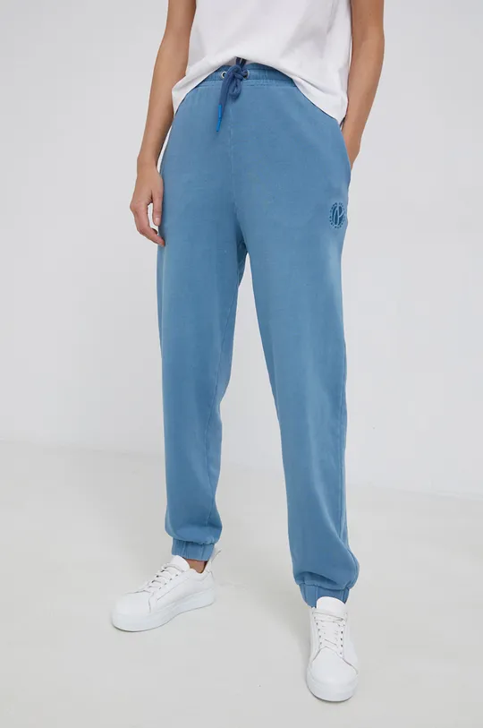 Хлопковые брюки Pepe Jeans Audrey голубой