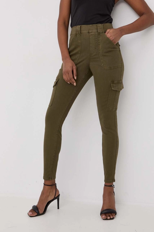 Tvarujúce nohavice Spanx Stretch Twill Ankle Cargo zelená