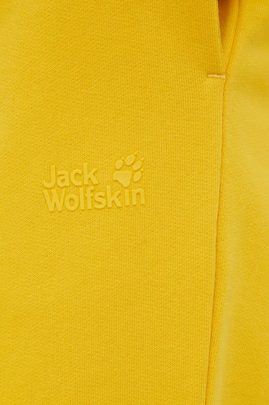 κίτρινο Βαμβακερό παντελόνι Jack Wolfskin