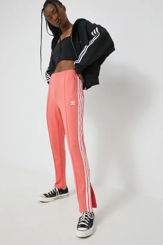 ροζ Παντελόνι φόρμας adidas Originals Adicolor Γυναικεία