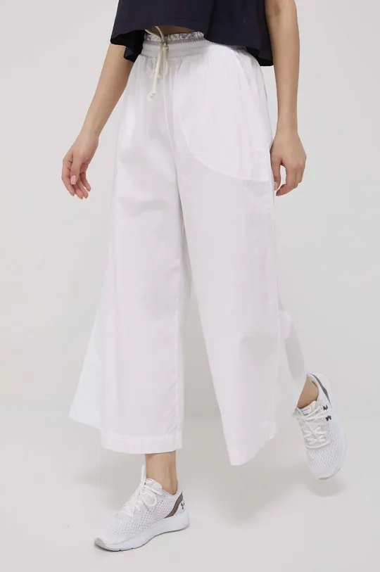 Βαμβακερό παντελόνι Deha λευκό
