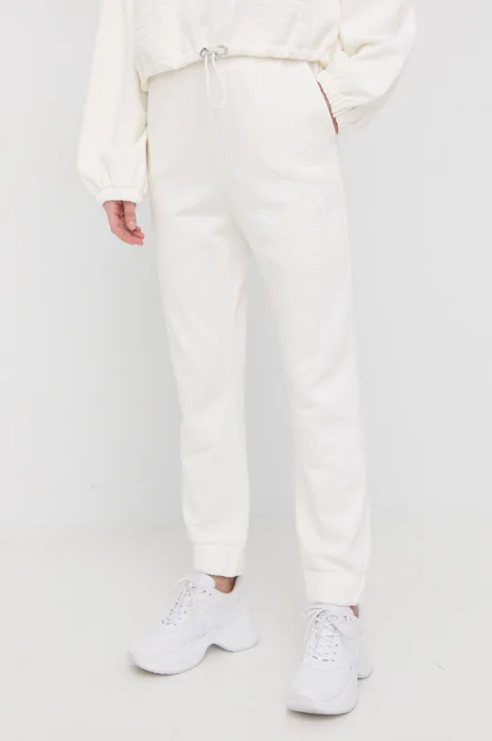 λευκό Βαμβακερό παντελόνι Pinko Γυναικεία