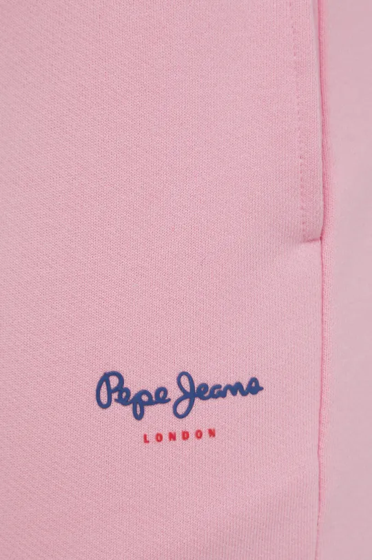 różowy Pepe Jeans spodnie bawełniane Calista