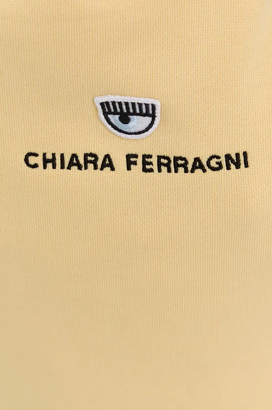 žltá Bavlnené nohavice Chiara Ferragni