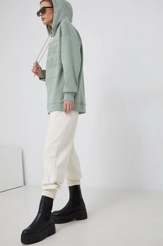 Chiara Ferragni Spodnie bawełniane beżowy