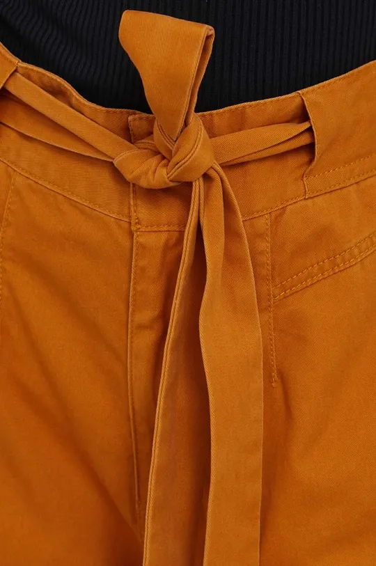 złoty brąz Pepe Jeans spodnie bawełniane Fellon