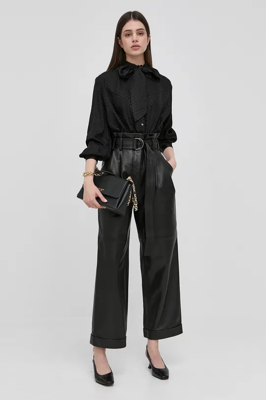 μαύρο Karl Lagerfeld - Δερμάτινο παντελόνι Γυναικεία