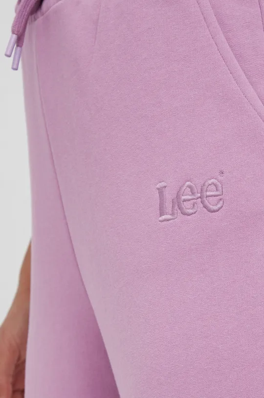 różowy Lee spodnie bawełniane
