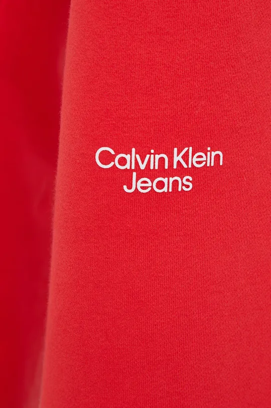 červená Bavlnené nohavice Calvin Klein Jeans