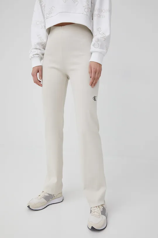 Παντελόνι Calvin Klein Jeans μπεζ