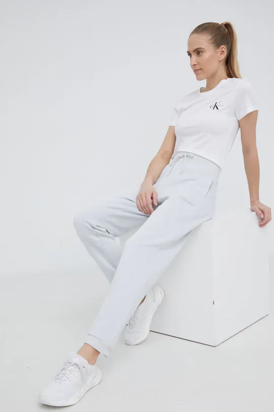 γκρί Παντελόνι φόρμας Calvin Klein Performance Ck Essentials Γυναικεία
