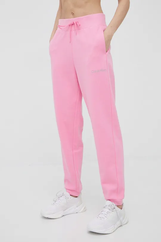 Παντελόνι φόρμας Calvin Klein Performance Ck Essentials ροζ