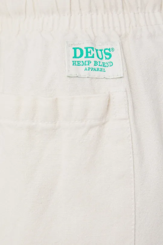 beżowy Deus Ex Machina spodnie z domieszką lnu