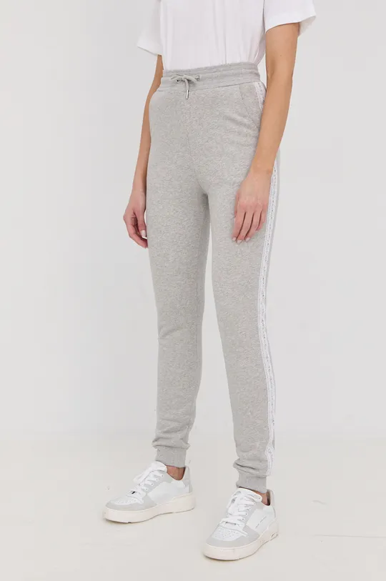 grigio Karl Lagerfeld pantaloni da jogging in cotone Donna