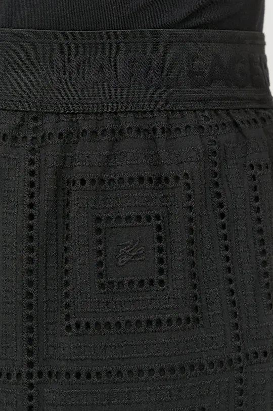 čierna Bavlnené nohavice Karl Lagerfeld