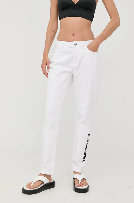 biały Karl Lagerfeld jeansy 221W1101 Damski