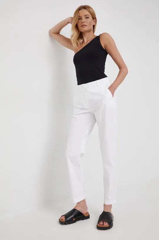 biały Armani Exchange spodnie bawełniane 3LYP37.YNWTZ Damski