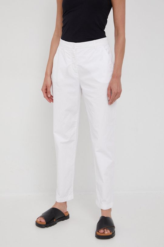 Bavlněné kalhoty Armani Exchange bílá