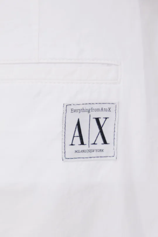 biały Armani Exchange spodnie bawełniane 3LYP37.YNWTZ