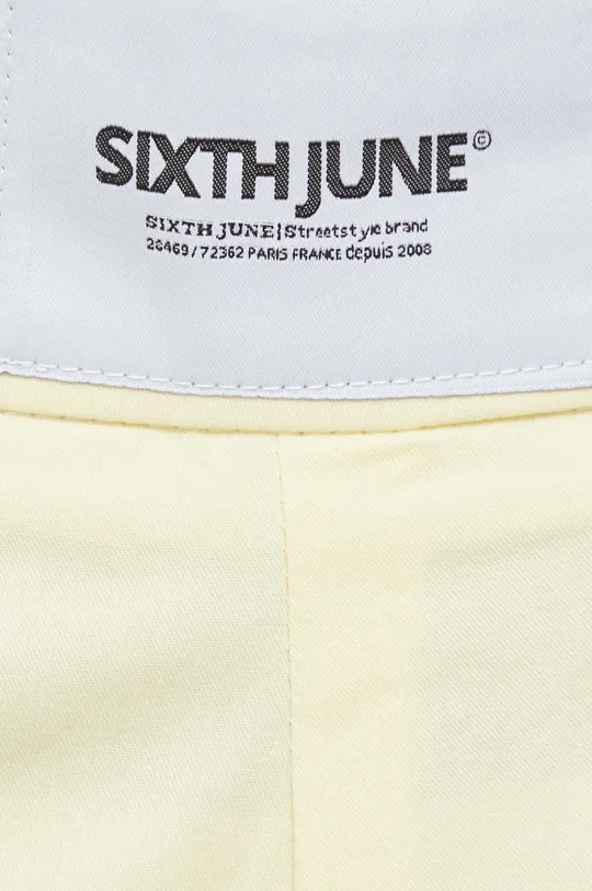 κίτρινο Βαμβακερό παντελόνι Sixth June