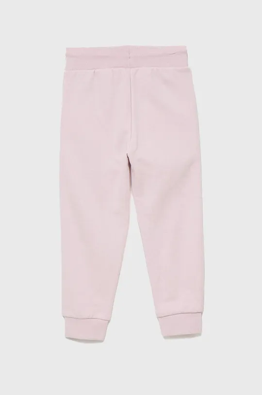 Guess spodnie bawełniane dziecięce różowy