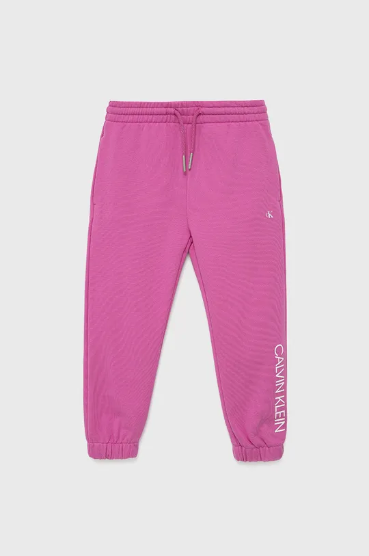 ροζ Calvin Klein Jeans - Παιδικό βαμβακερό παντελόνι Για κορίτσια