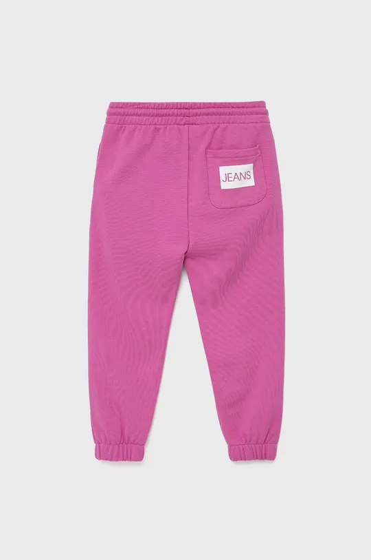Calvin Klein Jeans - Παιδικό βαμβακερό παντελόνι ροζ