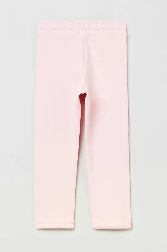 Detské bavlnené nohavice OVS ružová
