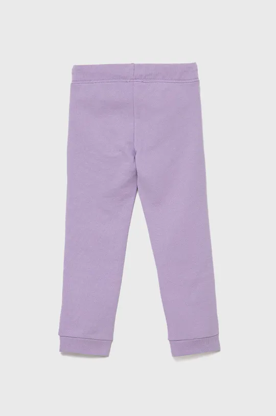 Detské bavlnené nohavice United Colors of Benetton fialová