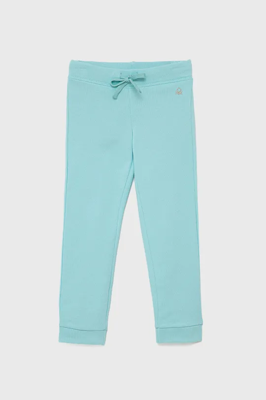 бирюзовый Детские хлопковые брюки United Colors of Benetton Для девочек
