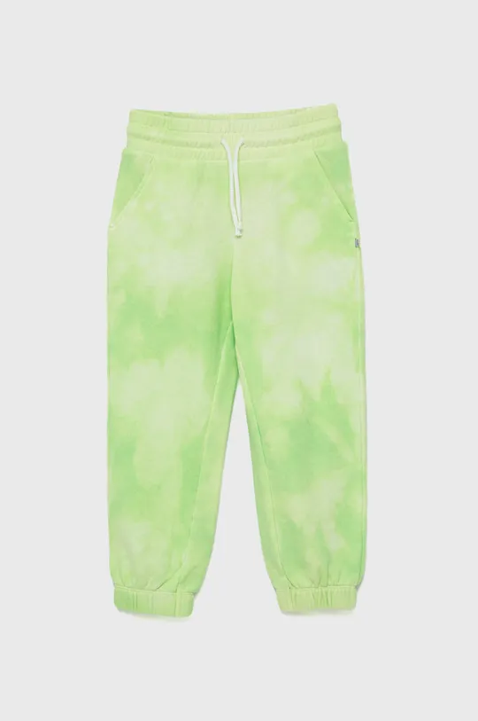 zelená Detské bavlnené nohavice United Colors of Benetton Dievčenský