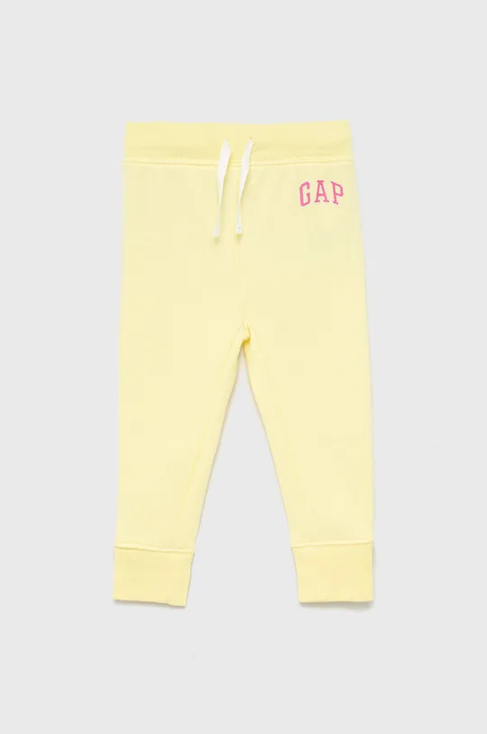 żółty GAP spodnie dresowe dziecięce Dziewczęcy