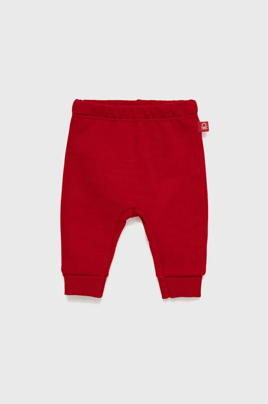 κόκκινο United Colors of Benetton - Παιδικό βαμβακερό παντελόνι Παιδικά