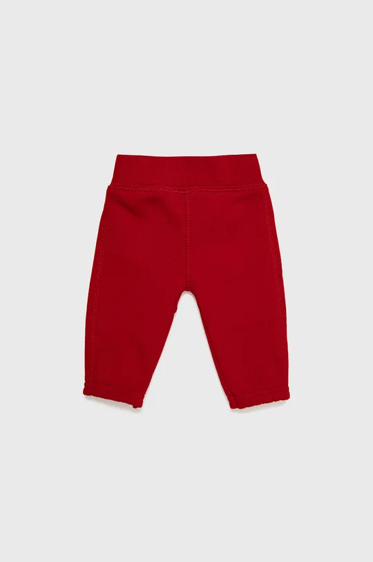Детские хлопковые брюки United Colors of Benetton красный